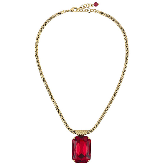картинка Колье Valentino Rosso (кристалл красный, 49 см, 3.7х2.5 см) Италия Claudio Canzian 002 05 938 ювелирный  магазин Калина являющийся официальным дистрибьютором в России 