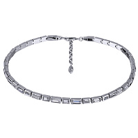 Колье Богемия (кристаллы прозрачные, г/п: родий, 37-42 см) Uvelina SW00 0045R-001N