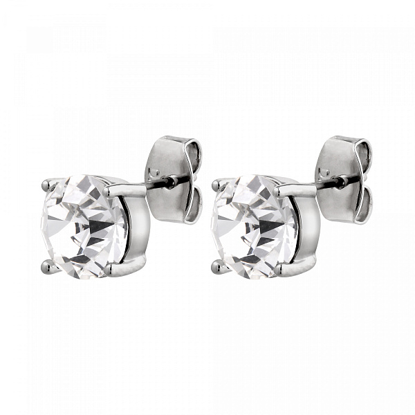 Серьги DAZE (кристалл прозрачный, г/п: родий, 0,8х0,8см) Дания DYRBERG/KERN 460061