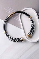 Колье Зебра (эмаль, кристаллы: прозрачные, г/п: золото) Италия ANNIBALE BALDINI 007 05 012