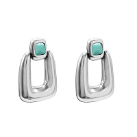 Серьги Ciclon (муранское стекло-бирюзовый,г/п: серебро) 243600-51 Kubik Испания