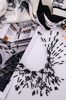 Колье Фейерверк (Венецианский бисер: черный, г/п: серебро) Италия Perfetto