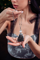 Подвеска (кукла Эйлин в черной юбке с пайетками, серебристый) MIA-2408-CL7431 Франция MiAmelie