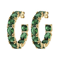 Серьги GRETIA (кристалл зеленый, г/п: золото) Дания DYRBERG/KERN 450085