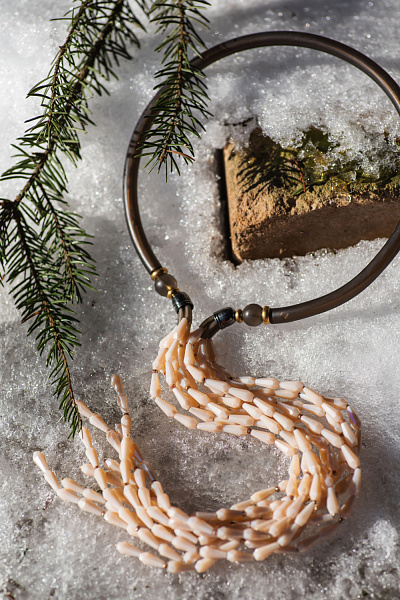 Колье Водопад (Богемское стекло, каучук) Италия Perfetto