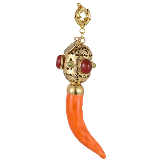 картинка Кулон Перчик (Сердолик, керамика, 11х2.9 см) 011 05 159 Италия Bane ювелирный  магазин Калина являющийся официальным дистрибьютором в России 