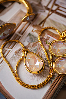 Колье VIDDA, Bloom, 50 см австрийский кристалл, VD23-01715 (персиковый)