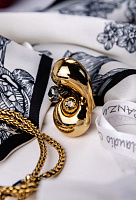 Кольцо (кристалл медовый, графит) Италия Claudio Canzian 002 01 601