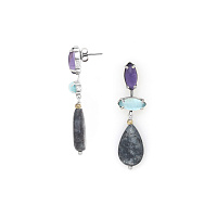 Серьги Gotborg (Ракушка, кианит, 5 см) 12-90455 Франция Nature Bijjoux
