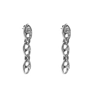 Серьги Ciclon 251604-66 (кристалл прозрачный,г/п: серебро, 6х1.2 см) Испания Amarre