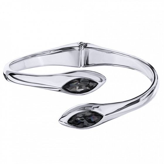 картинка Браслет Эдем (кристаллы темно-серые, г/п: родий) Uvelina SW00 0110R-014B ювелирный  магазин Калина являющийся официальным дистрибьютором в России 