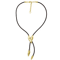 Колье Ciclon (натуральная кожа, г/п: золото) 230807 Испания Savage