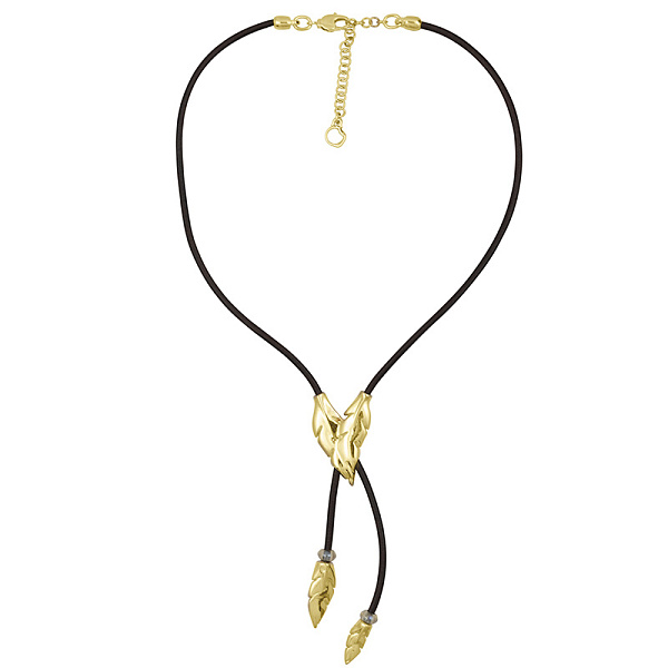 Колье Ciclon (натуральная кожа, г/п: золото) 230807 Испания Savage