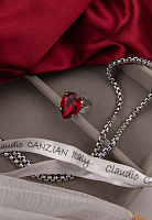 Кольцо Капля мал. (кристалл красный, 1,8х1,4 см,высота 0,8 ) Италия Claudio Canzian 002 01 185