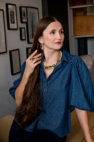 Колье (кристаллы разноцветные, 60х2,3см регулируется) Италия Claudio Canzian 002 05 813