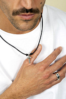 Колье Ciclon (натуральная кожа, г/п: серебро) 24M800 Испания 