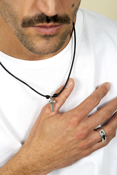 Колье Ciclon (натуральная кожа, г/п: серебро) 24M800 Испания 