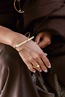 Браслет Talent (обруч, с жемчугом, г/п: золото, до 18 р.) Греция Katerina Vassou KV25.1-403282G