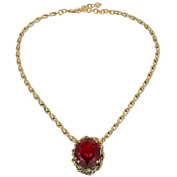 Колье (Кристалл красный, 49,5 см, 3,8х2,7 см) Италия Claudio Canzian 002 05 810