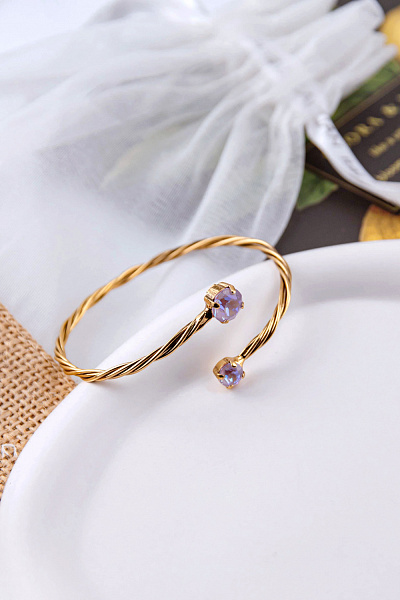 Браслет Поцелуйчик (кристаллы сиренево-лунные) Италия Claudio Canzian 002 04 167