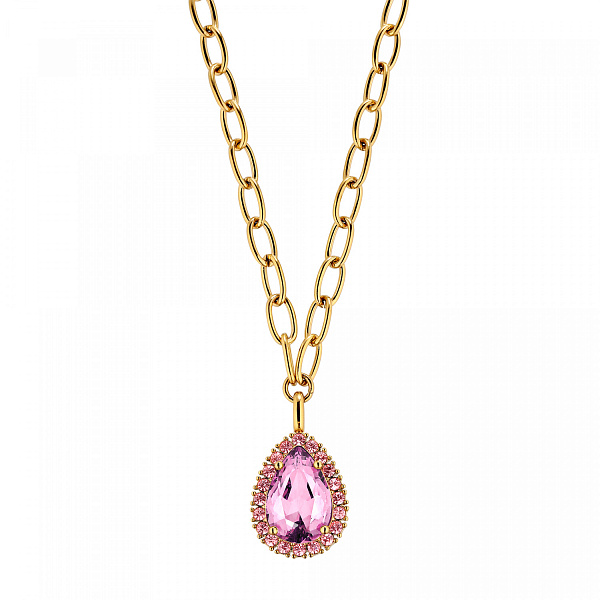 Колье METTA (кристалл розовый, г/п: золото, 50 см) Дания DYRBERG/KERN 44101