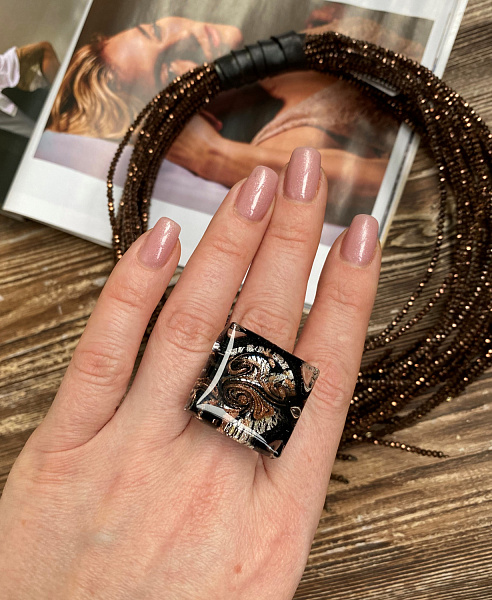 Кольцо Quadro 18 пудра ENZO BENZO Италия