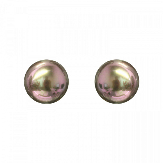 картинка Серьги (Майорка коричневый, г/п: золото, 1х1 см) Испания Madreperla 020 02 103 ювелирный  магазин Калина являющийся официальным дистрибьютором в России 