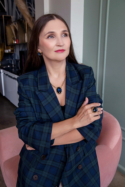 Колье (Кристалл синий, 49,5 см, 3,8х2,7 см) Италия Claudio Canzian 002 05 810