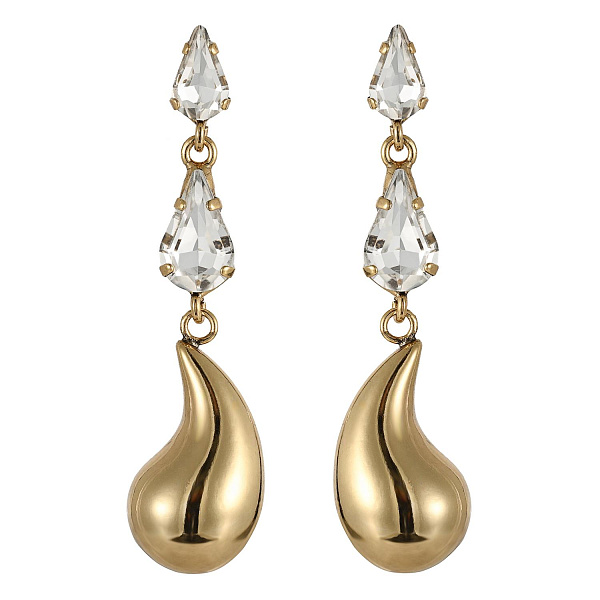 Серьги (кристалл прозрачный, 5.8х1.4 см, 8 гр.) Италия Claudio Canzian 002 02 904