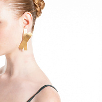 Серьги Mercy (с пластинами, г/п: золото) Греция Katerina Vassou KV25.1-403059G