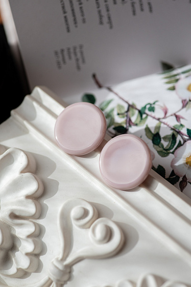 картинка Пусеты Ringo пудровый 2,5х2,5 см Италия ENZO BENZO  ювелирный  магазин Калина являющийся официальным дистрибьютором в России 