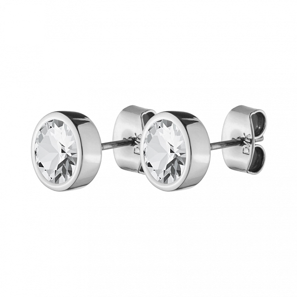 Пусеты NOBLES (кристалл прозрачный, г/п: серебро, 0,8х0,8см) Дания DYRBERG/KERN 440192