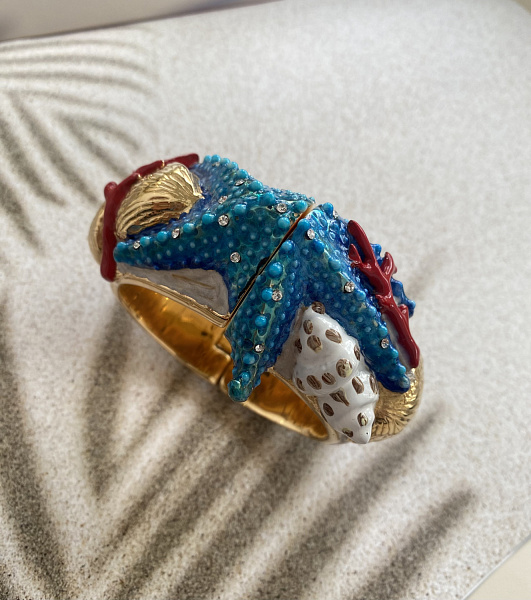 Браслет Летняя фантазия (эмаль, кристаллы, г/п: золото, до 18р.) Италия ANNIBALE BALDINI 007 04 087