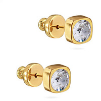 Пусеты Теннис (Кристалл прозрачный 4мм, г/п: золото) Uvelina SW00 0001G-001E1