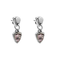 Серьги Ciclon 251606-29 (кристалл лиловый, г/п: серебро, 2,7х1,2 см) Испания Amarre