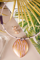 Колье Africa Uno розовая, золотоая/розовый, сливовый Италия ENZO BENZO