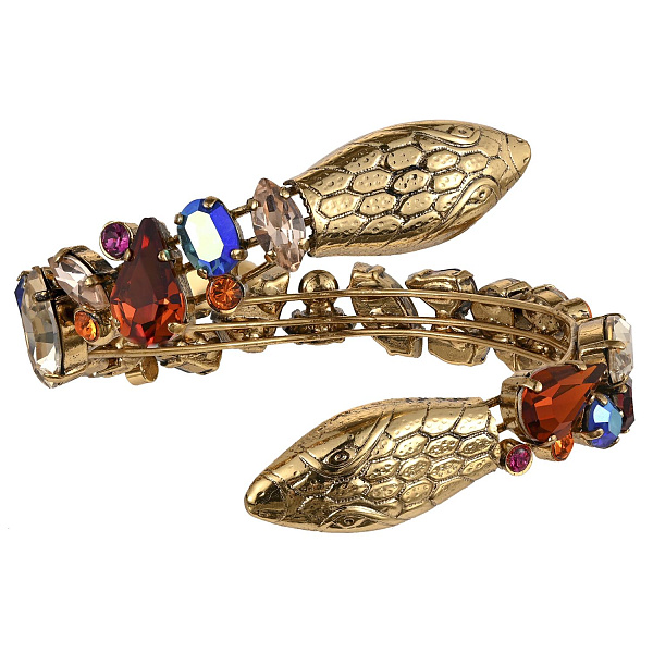 Браслет Змеи (кристаллы разноцветные 1,3 см) Италия Claudio Canzian 002 04 517