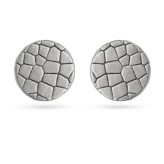 картинка Пусеты Гипноз (г/п: античное серебро,1.4х1.4 см) Uvelina BS05 0220AS-00E ювелирный  магазин Калина являющийся официальным дистрибьютором в России 