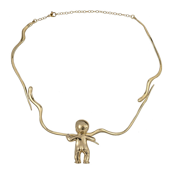 Колье Пупс (г/п: золото, 4,5х3 см, 46 см) Греция Kalliope 022 05 086