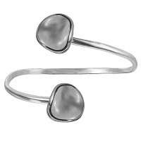 Браслет (керамика серый, г/п: серебро, D 1.5 см) Испания 01904014 Maximilianas