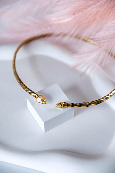 Колье Змейка (кристалл медовый) Италия  Claudio Canzian 002 05 698