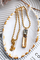 Колье (кристалл медовый, графит) Италия  Claudio Canzian  002 05 689