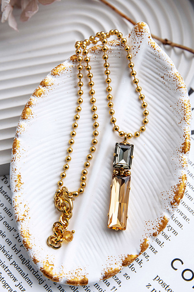 Колье (кристалл медовый, графит) Италия  Claudio Canzian  002 05 689