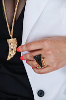 Кольцо Dart (черные кристаллы, г/п: золото) Греция Katerina Vassou KV23.2-305910