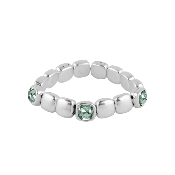 Браслет (кристалл зеленый паст., г/п: серебро, регул. до 20р.) EMO130-41-2 Испания Ciclon Emotion