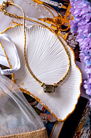 Колье Леденцы (кристалл графит, 17х12 мм, 46 см) Италия Claudio Canzian 002 05 409