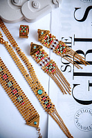 Браслет NOEMIE (эмаль, латунь, 20 см регулируется, г/п: золото) 1372653 Франция Frenk Herval