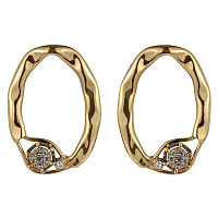 Серьги (кубический цирконий, 5.2х3.6 см, 16 гр.) Италия Claudio Canzian 002 02 888