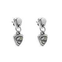 Серьги Ciclon 251606-10 (кристалл графит, г/п: серебро,2,7х1,2 см ) Испания Amarre