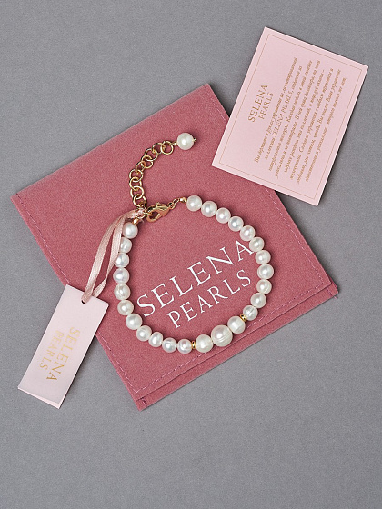 картинка Браслет (Барочный жемчуг, жемчуг Рис) Россия 40081210 Pearls ювелирный  магазин Калина являющийся официальным дистрибьютором в России 